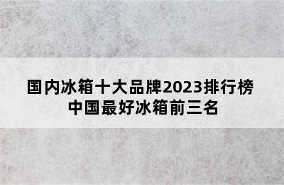 国内冰箱十大品牌2023排行榜 中国最好冰箱前三名